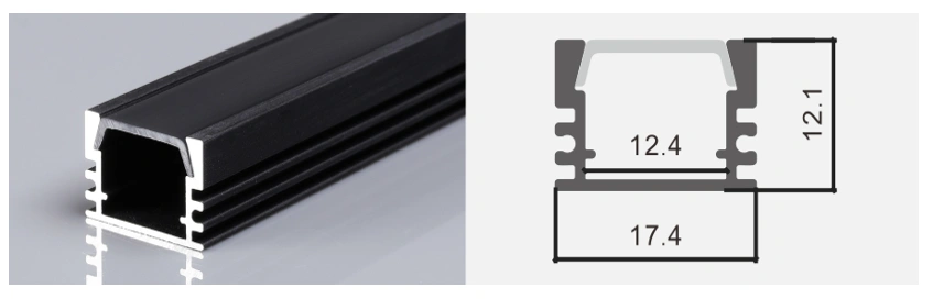 Aluminum LED Profile – SU-505-Black