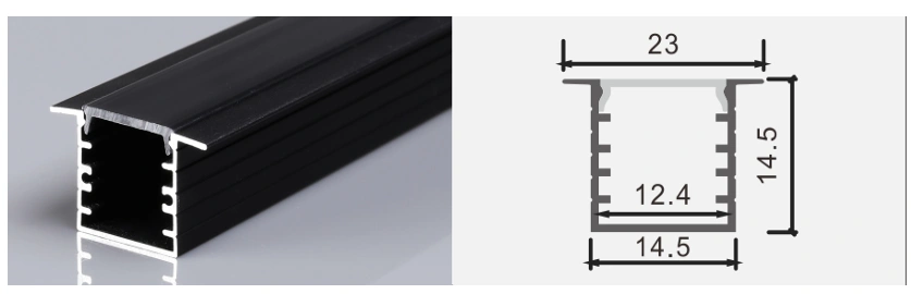 Aluminum LED Profile – SU-524A-Black