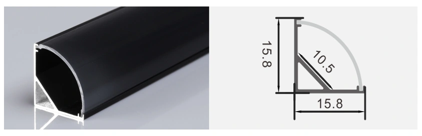 Aluminum LED Profile – SU-601-Black