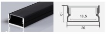 Aluminum LED Profile – SU-2010-Black