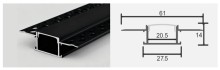 Aluminum LED Profile – SU-6114-Black