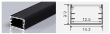 Aluminum LED Profile – SU-1509-Black