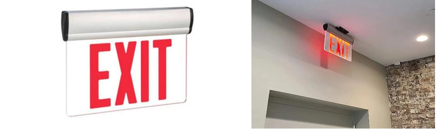 LED Edge Lit Exit Sign – HY-EXS028R-NYC