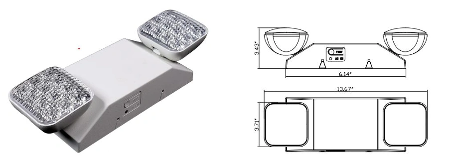 LED Rectangle Emergency Light – HY-EML01WH