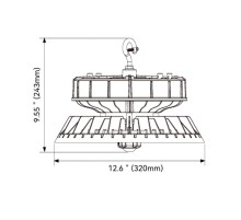 Emergency UFO LED High Bay Light – SU-UFO-240WEM15-CCT-G3
