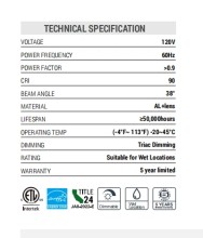 4-inch 5CCT COB Round Gimbal Downlight – SU-DN4INBL-12W5C-G8
