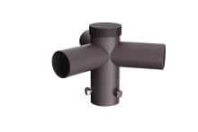 3-Head Round Pole Mount – 120°