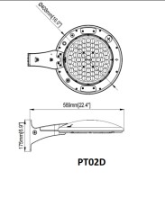 LED POST TOP 4 IN 1 LIGHTING DISTRIBUTION&POWER&CCT