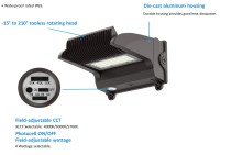 LED WALL PACK /UP&DOWN LIGHTING ,ADJUSTABLE WATTAGE 