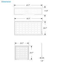 LED PANEL G3 Series 2x4 72W 125lm/W 9000lm 5Power&6CCT Adjustable