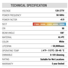 3Wattage Commercial Downlight 4inch