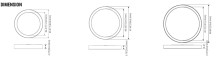Die-cast Flush Mount 5inch