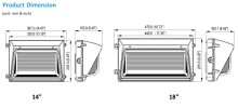 LED Semi-Cutoff Wall Pack – G1 Series 18-inch