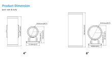 LED Wall Mount Cylinder – G6 Series 6-inch