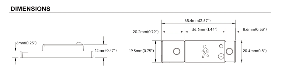12VDC Microwave Motion Sensor – SU-US002-01VR-1