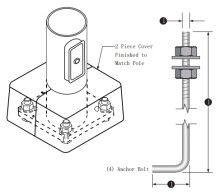 10FT Steel Light Pole – 3 Inch – 11 Gauge