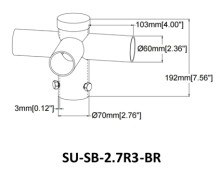 3-Head Round Pole Mount – 120°