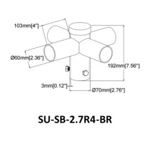 4-Head Round Pole Mount – 2⅜"