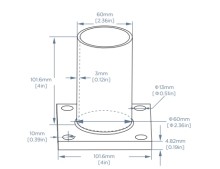 Wall Mount Bracket with Horizontal Tenon – LS-HD2