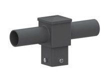 4-Inch Square Pole Tenon Adapter – Dual-Side Mount (LS-F2-4IN)