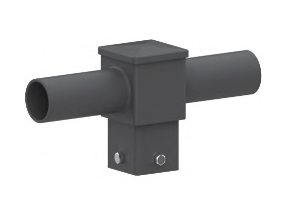 4-Inch Square Pole Tenon Adapter – Dual-Side Mount (LS-F2-4IN)