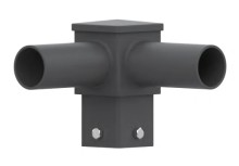 4-Inch Square Pole Tenon Adapter – Corner Mount (LS-FC2-4IN)
