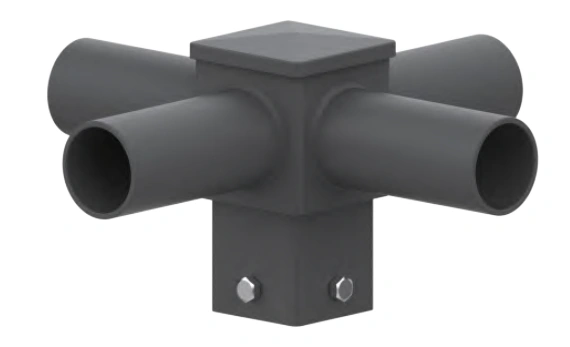 4-Inch Square Pole Tenon Adapter – Quad Mount (LS-F4-4IN)