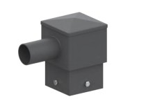 5-Inch Square Pole Tenon Adapter – Single Mount (LS-F1-5IN)