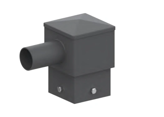 5-Inch Square Pole Tenon Adapter – Single Mount (LS-F1-5IN)