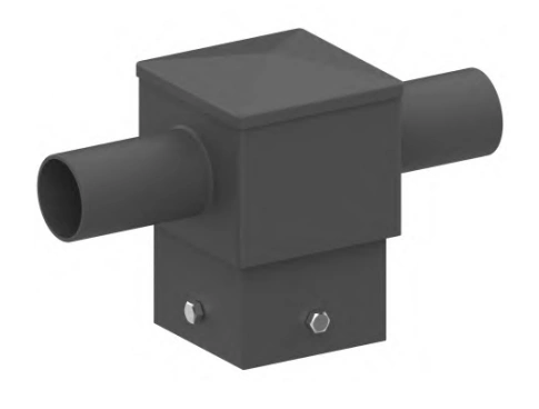 5-Inch Square Pole Tenon Adapter – Dual Mount (LS-F2-5IN)