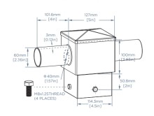 5-Inch Square Pole Tenon Adapter – Dual Mount (LS-F2-5IN)