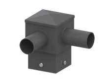 5-Inch Square Pole Tenon Adapter – Corner Mount (LS-FC2-5IN)