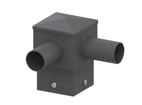 5-Inch Square Pole Tenon Adapter – Corner Mount (LS-FC2-5IN)