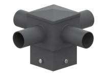 5-Inch Square Pole Tenon Adapter – Quad Mount (LS-F4-5IN)