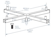 Rotatable Light Pole Arm – Medium-Length Dual Fixture Mount (LS-FR4)