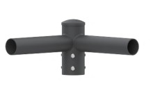 Horizontal Round Pole Bracket – Dual Fixture Mount (LS-RH2)