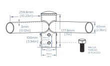 Horizontal Round Pole Bracket – Dual Fixture Mount (LS-RH2)