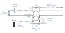 Horizontal Round Pole Bracket – Quad Fixture Mount (LS-RH4)