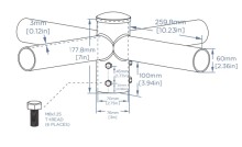 Round Pole Horizontal Adapter – Dual Side Mount (LS-RH04)