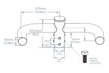 Round Pole U-Bracket – Dual Fixture Adjustable Mount (LS-RU02)