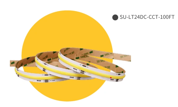 24V COB CCT Tunable LED Tape Light – 50FT (SU-LT24DC-CCT-50FT)